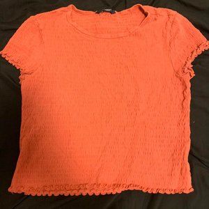 American Eagle Outfitters Women's Orange Shirt